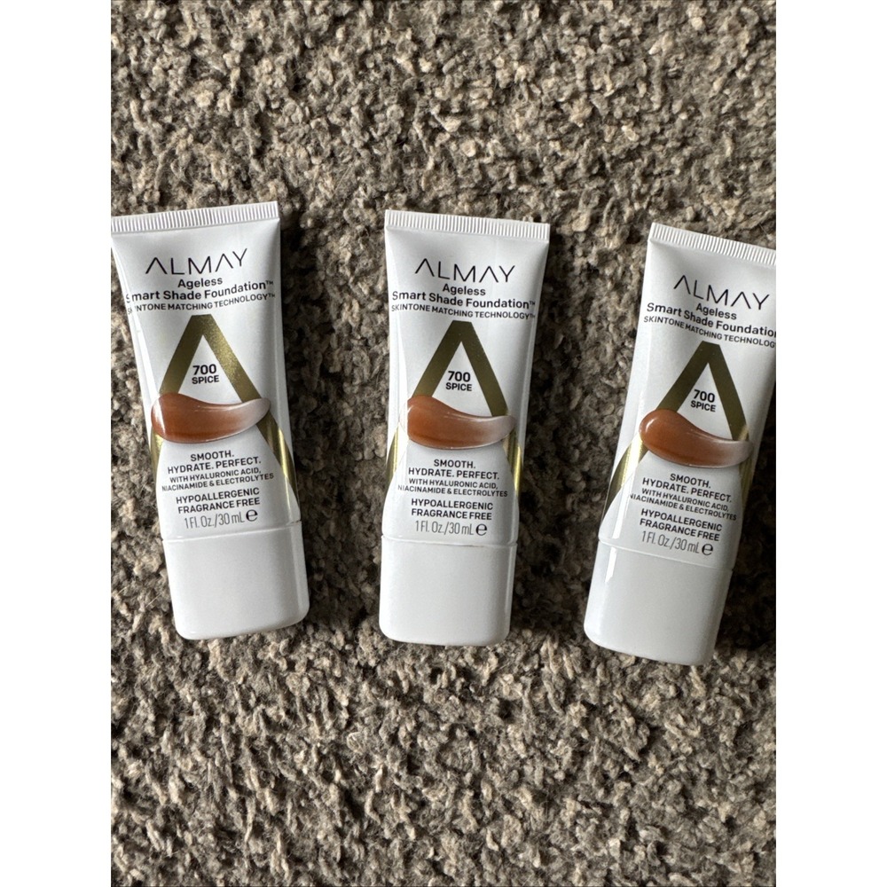 3 Almay Ageless Smart Shade Foundation New 1 fl oz Each 700 - Spice